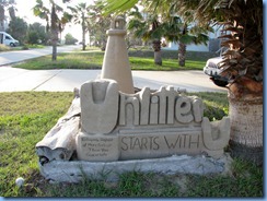 6402 Texas, South Padre Island - lighthouse sand sculpture on Laguna Blvd