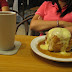 Hot chocolate and cinnamon roll: Perfect combination!