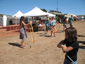 These girls were really good at the hula-hoop.