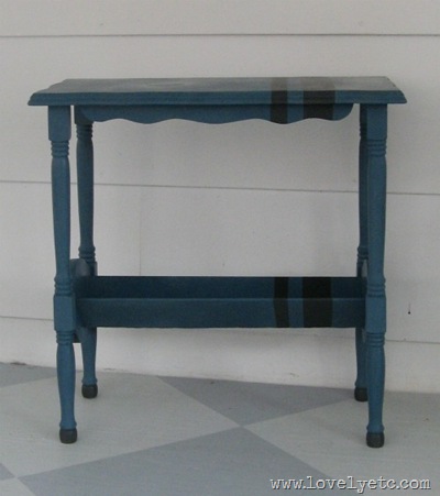 blue stiped table blue stiped table