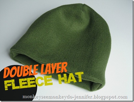 easy double layer fleece hat tutorial #fleecehat #sewahat