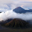 Light catch the summit of Semeru