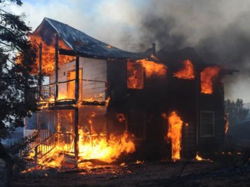 Burning house