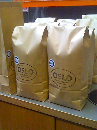 After being roasted, the beans are bagged, stamped, and ready to head to the Oslo shop start flying off shelves. After being roasted, the beans are bagged, stamped, and ready to head to the Oslo shop start flying off shelves.