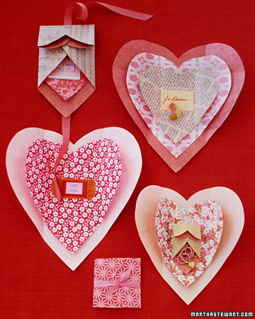 Opening a mysterious gift packet is even more thrilling when the wrapping itself turns out to be a beautiful valentine. Get the how-to here: http://www.marthastewart.com/264089/paper-heart-wrappings