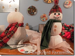 pumpkin snowman - The Backyard Farmwife