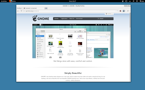 Mozilla Firefox in Gnome Shell