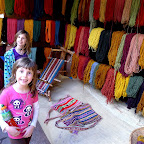 Near the Alpaca farm we see the dye and colored yarn.
