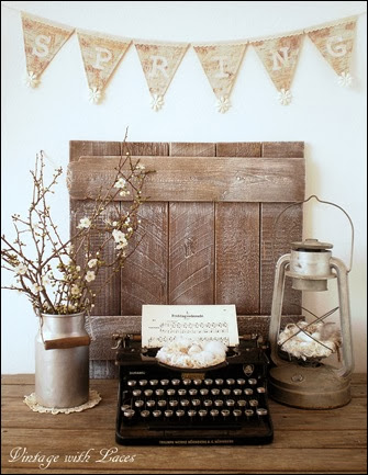 Spring Vignette - Vintage with Laces Spring Vignette - Vintage with Laces