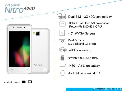 Arc Mobile Nitro 400D Philippines Arc Mobile Nitro 400D Philippines