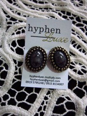 Black Oval Earrings