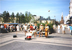 People at Puumala market-square People at Puumala market-square