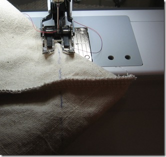 sewing the corners
