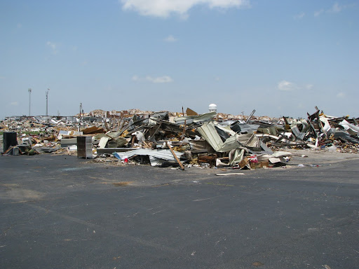 Destroyed businesses on 20th Street in Joplin, Missouri. (Photo credit: Mike Smith)