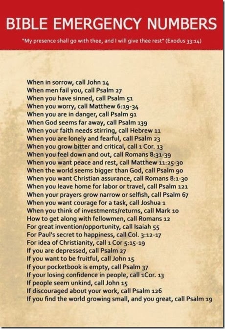 Bible Emergency Numbers Bible Emergency Numbers