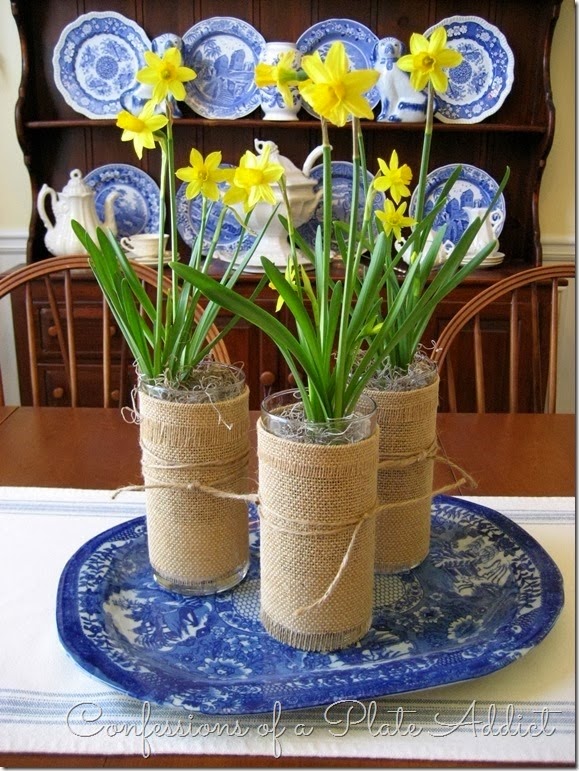 CONFESSIONS OF A PLATE ADDICT Pottery Barn Inspired Burlap-Wrapped Vases CONFESSIONS OF A PLATE ADDICT Pottery Barn Inspired Burlap-Wrapped Vases