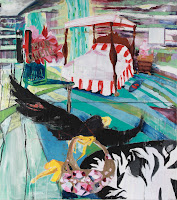 Blackbird Bandit, mixed media on canvas, 38x43