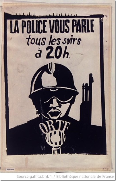 la police vous parle tous le soirs a 20h - maj 1968