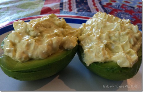 egg salad avocado boats