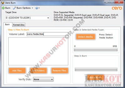 Software Burn CD DVD yg Ringan dan Kecil- Aero Burn