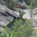Barrancos y balsas desde via verde Terra Alta.escapada via verda terra Alta.turismo familiar en tarragona
