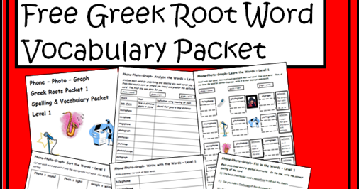 classroom freebies greek root word vocabulary packet from greek word for education