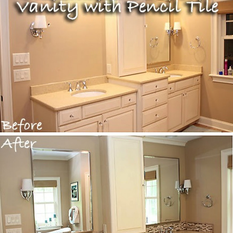 Updating A Vanity with A Custom Tile Backsplash The Kim Six Fix