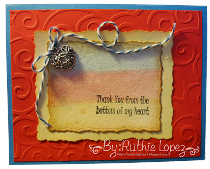 Inky Impressions - Thank You Rubber Stamp Sentiment - Tutorial - Ruthie Lopez 4