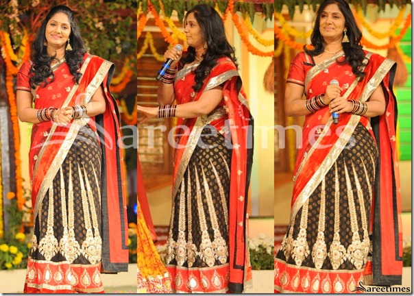 Jhansi_Red_Black_Half_Saree