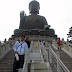 Hubby and Wifey at the base of the Giant Buddha in Ngong Ping, Hong Kong