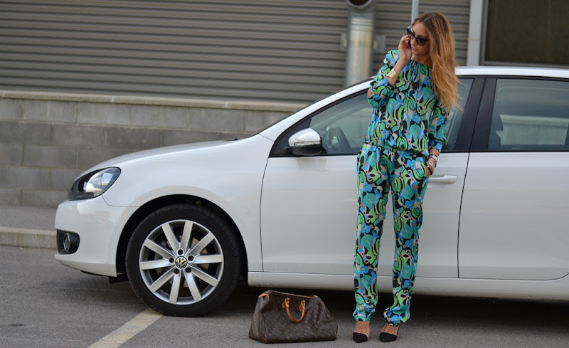 Koralline, Pajama Look, Collaboration, Zara shoes, Louis Vuitton Bag, Speedy 40 Bag, Dior Sunglasses,