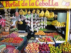 Colorful fruit displays are the norm at Medellin's large farmer's market.jpg