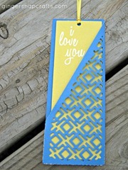 pocket bookmark blue & yellow