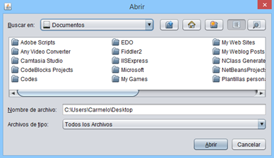 Buscar y Abrir Archivos (JFileChooser - Java)