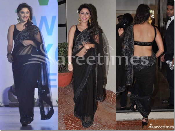 Manjari_Fadnis_Black_Saree