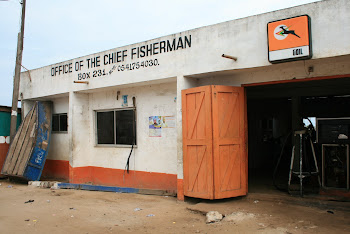 'Visiting the Chief Fisherman at Elmina.' Photo by Sandra Vu