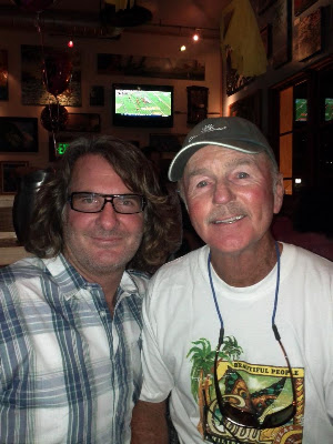 All around in everything to do with skateboarding Jim Gray pictured with Brian Logan at the George Orton birthday bash!