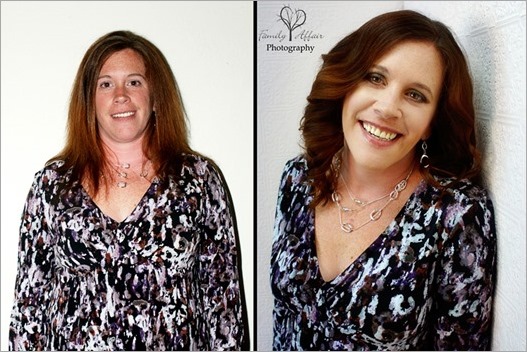 before & after, glamour photography