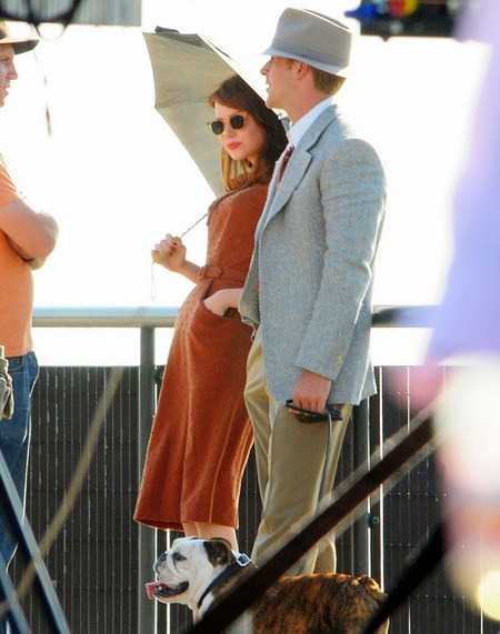 Emma Stone és Ryan Gosling a Gangster Squad forgatásáról 03