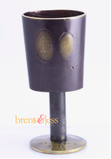 And as a special request, Brent worked tirelessly to create this bronze Kiddush cup for our ceremony! And as a special request, Brent worked tirelessly to create this bronze Kiddush cup for our ceremony!