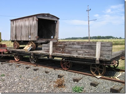 IMG_8480 PGE Flume Train Flat Car and Box Car at Antique Powerland in Brooks, Oregon on August 1, 2009