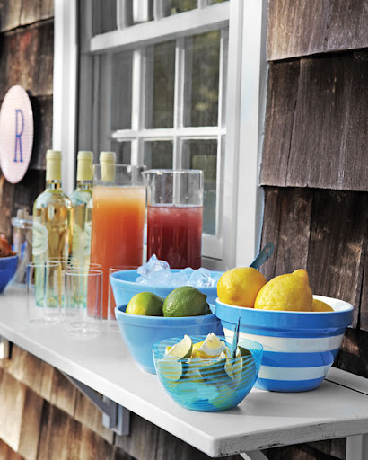 If you do not have enough space on your deck for a standing bar, a dropdown surface is a great choice as well. This shot was taken at Rebecca Robertson's (our decorating editor) summer home.
(marthastewart.com) If you do not have enough space on your deck for a standing bar, a dropdown surface is a great choice as well. This shot was taken at Rebecca Robertson's (our decorating editor) summer home.
(marthastewart.com)