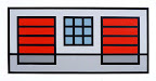dock 1, 1999, acrylic on canvas, 18 x 34 in.