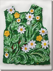 irish crochet poppy top back