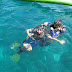 Teenager Ken looks brave enough to go scuba diving in Talikud Island