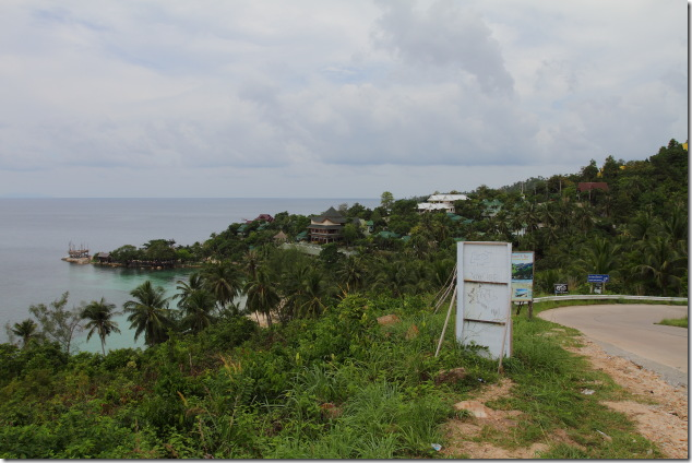 Hill side view while driving in Koh Phangan