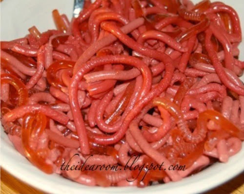 Jell-O-Blood-Worms from The Idea Room