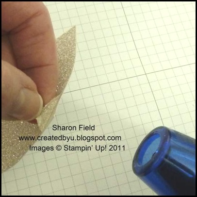 Silver_Glimmer_Paper, Pretty_Paper_flowers, tutorial, scrunch flower, 3d, gift bag, technique, tips, punches, metallic_Brads, sharon_field, Createdbyu_blogspot, Gifts, Gift_bag, Wedding, Flowers, Birthday, Anniversary
