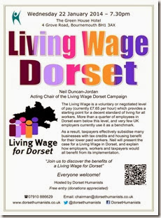 Living Wage Dorset poster Living Wage Dorset poster