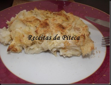 Massa de bacalhau no forno-empratado Massa de bacalhau no forno-empratado